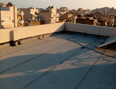 Στεγάνωση οροφής με ασφαλτική μαστίχα περιμετρικά επιδιόρθωση στεγάνωση (Νίκαια)